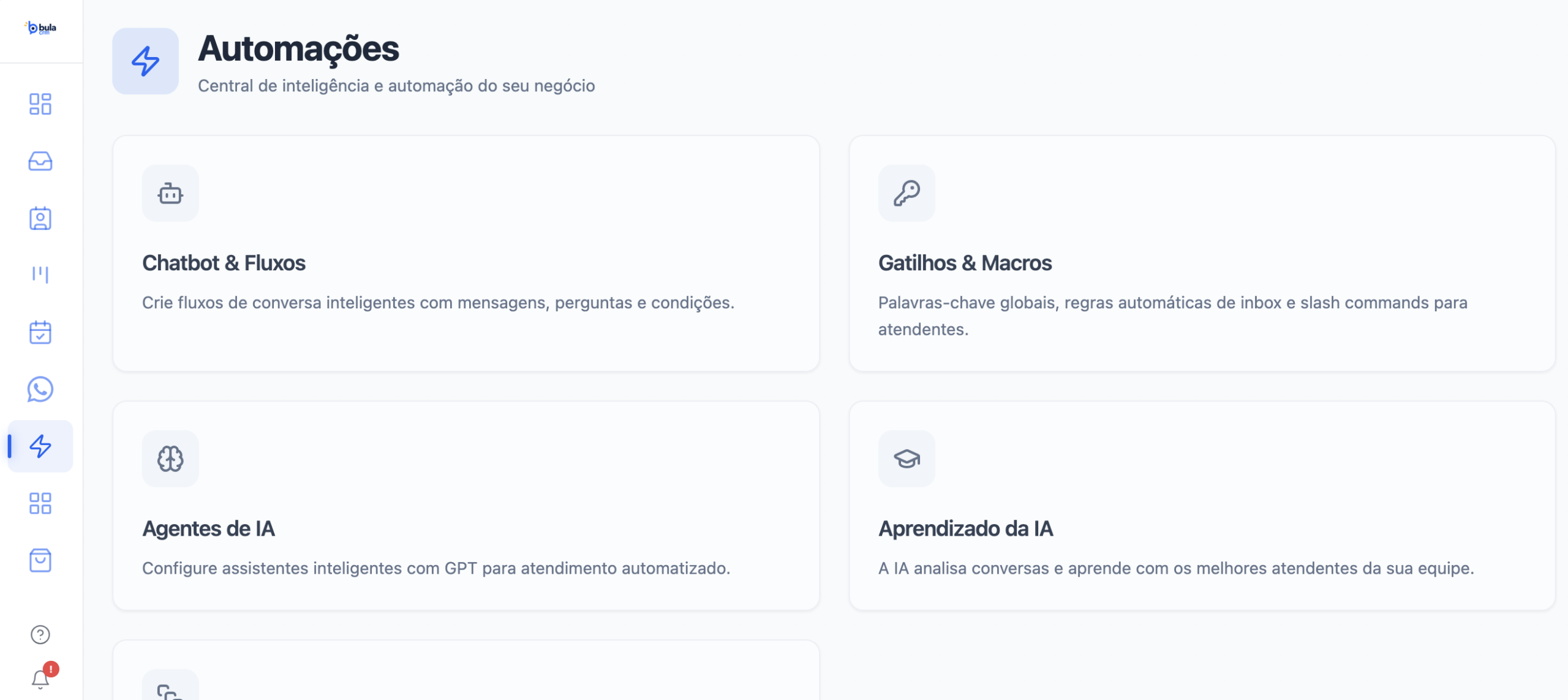Automações Bula CRM